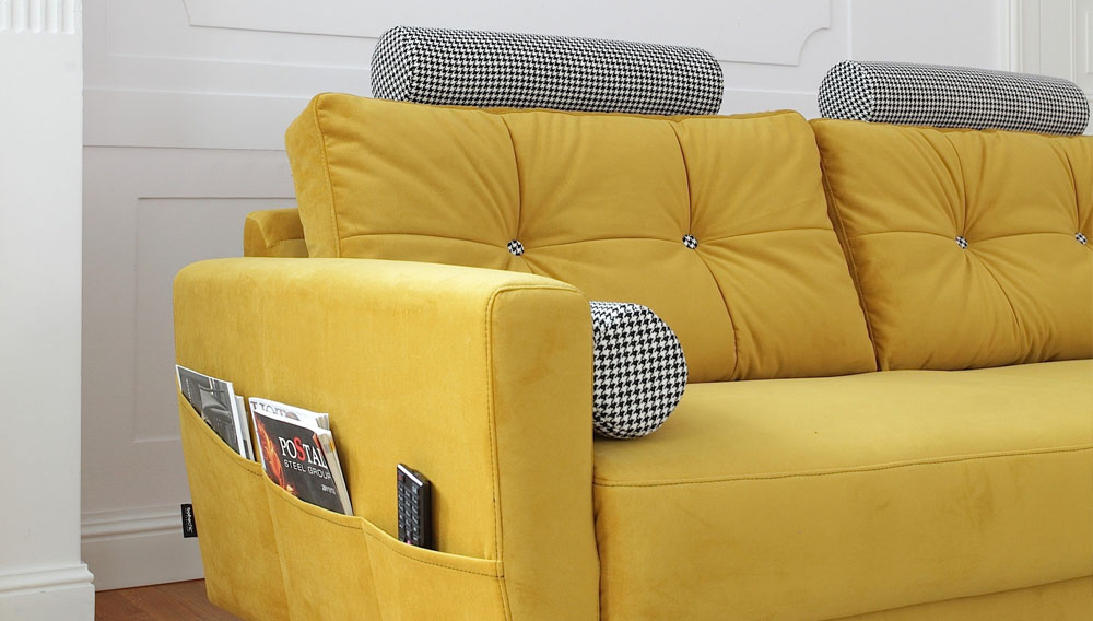 Scandi droit fixe edition limitee velours pouf Scandi droit fixe edition limitee velours pouf
