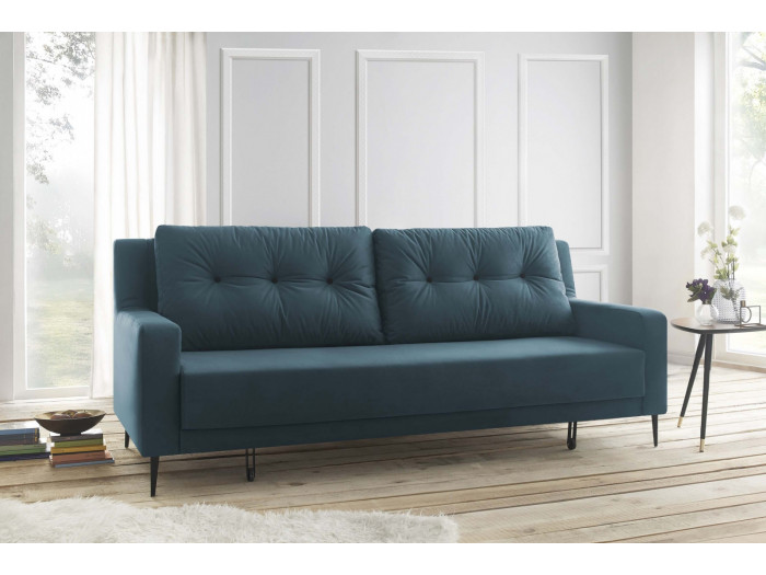 Sofa Right Convertible Velvet Bergen Bobochic