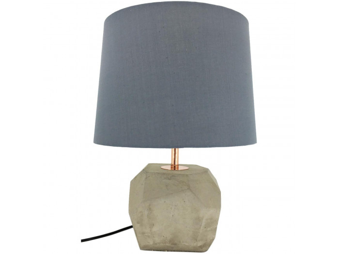 Lampe beton abat jour E27 60W 45 cm gris