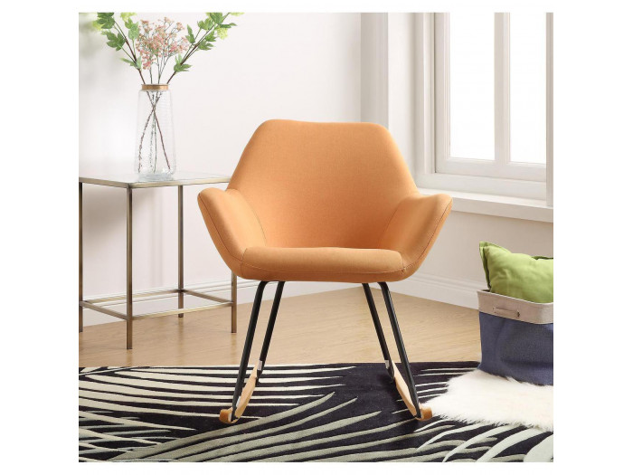 Rocking chair branchee Palma Orange