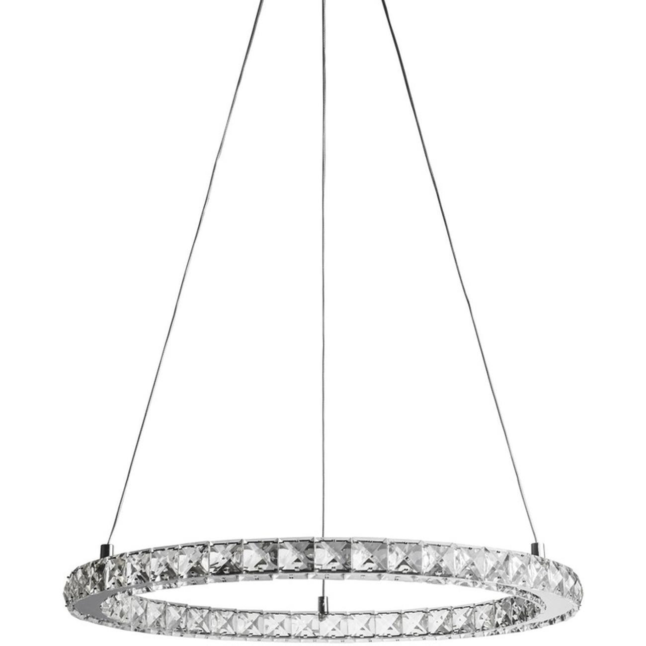 Suspension Ronde On Strass Avec Led Rondo Argent