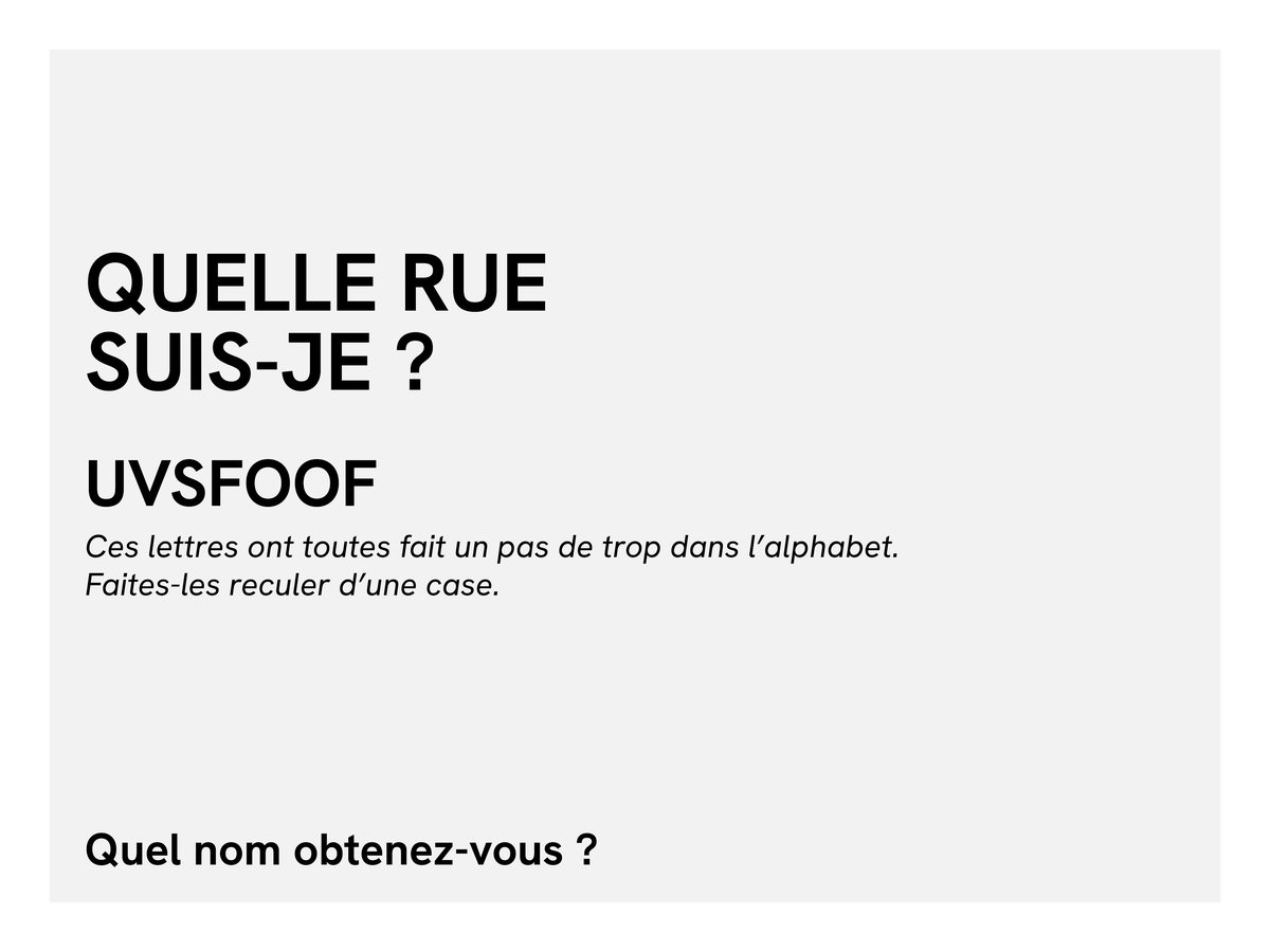 Énigme du jour